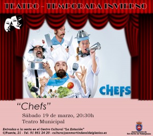 Cartel obra de teatro chefs