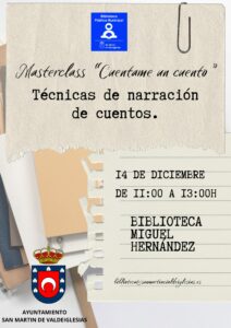 Cartel del Taller. Texto informativo especificado debajo del dibujo