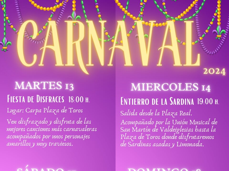 Cartel de Carnaval 2024. No informativo