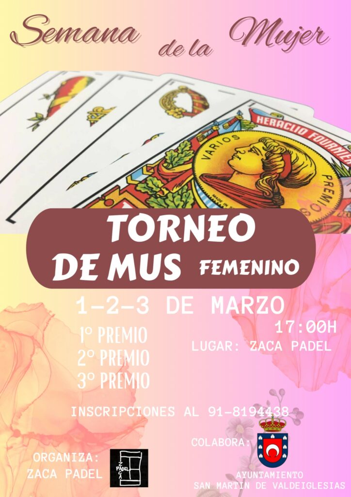 Cartel Torneo Femenino de Mus. 2024
