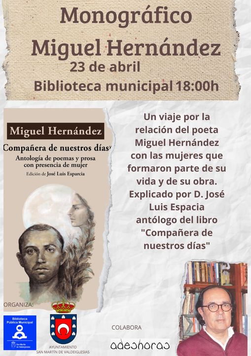 Cartel monográfico Miguel Hernández. 23 de abril 2024.